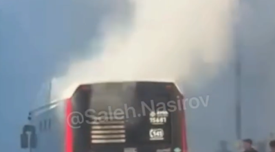 &ldquo;BakuBus&rdquo; avtobusunda tüstülənmə oldu &ndash; VİDEO