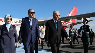 Ərdoğan Qazaxıstana səfər edib