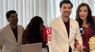Xalq artistinin qızının nişanından görüntülər YAYILDI - VİDEO