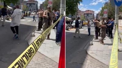 Türkiyədə silahlı insident - İki polis öldürüldü - FOTO