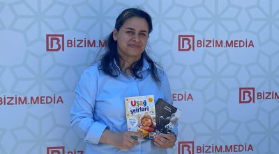 Şairə Firəngiz Əhmədova balaca oxucularını sevindirdi