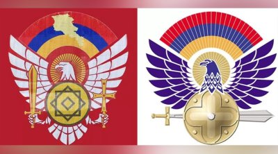Ermənistan ordusunun gerbi dəyişdirildi - "Real Ermənistan"ın xəritəsi yerləşdirildi - FOTO