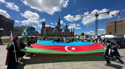 Kanadanın paytaxtında Azərbaycan bayrağı dalğalandırılıb - FOTO