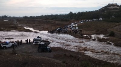 Ağdamda çayı keçməyə çalışan avtomobil seldə batdı - FOTO