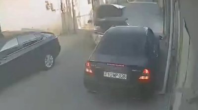 Zabratda qəribə yol qəzası- VİDEO