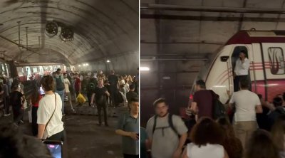 İstanbulda metro qatarı relsdən çıxdı: İnsanlar tuneldə qaldı - VİDEO