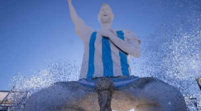Argentinada Messinin 26 metrlik heykəlinin açılışı oldu