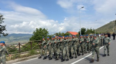 Laçında hərbçilər yürüş ediblər - FOTO