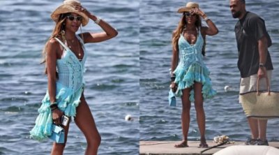 Naomi Kempbell İbitsada dəbdəbəli çimərlik obrazı ilə diqqət çəkdi &ndash; FOTO
