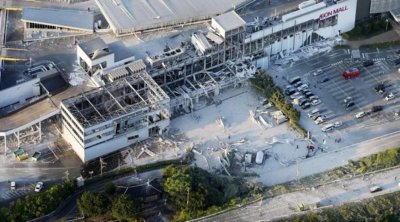 Yaponiyada ticarət mərkəzində partlayış: Çoxlu sayda insan dağıntılar qaldı