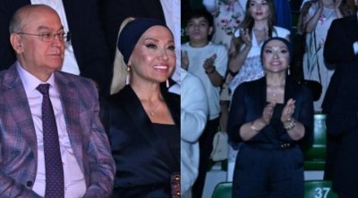 Nazir xanımı ilə festivalı izlədi (FOTO)