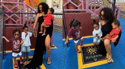 Rihanna uşaqları ilə fotolarını paylaşdı