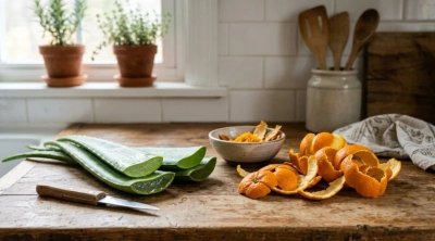 Aloe ilə portağal qabığını qarışdırın - Nəticəsi sizi heyran edəcək
