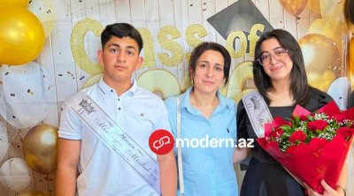 Azərbaycanda ana və iki övladı eyni vaxtda tələbə oldu - FOTO