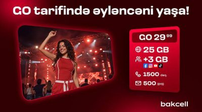 Bakcell-in &ldquo;GO&rdquo; tariflərinə qoşulun və üstünlüklərdən faydalanın