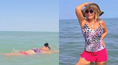 Brilliant Dadaşova dənizdən görüntülərini paylaşdı &ndash; VİDEO