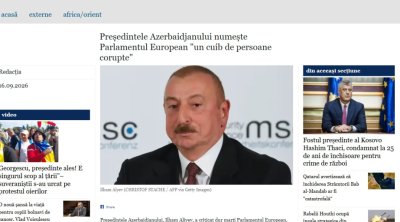 Rumıniya nəşri İlham Əliyevin Avropa Parlamenti barədə fikirlərini dərc edib