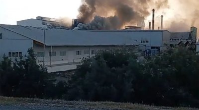 İmişli Şəkər Zavodunda yanğın oldu