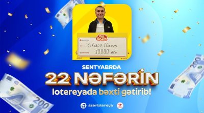"Poz-Qazan" oyunlarında sentyabrda 22 böyük uduş qazanılıb