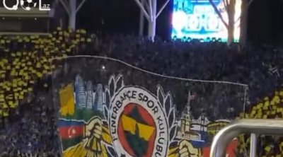 &ldquo;Turan Tovuz&rdquo; - &ldquo;Fənərbağça&rdquo; matçında möhtəşəm pankart - VİDEO