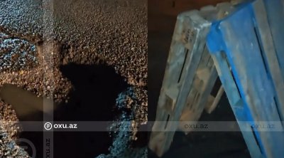 Sabunçuda yol problemi: Sürücülər qəza təhlükəsi ilə üz-üzədir - VİDEO