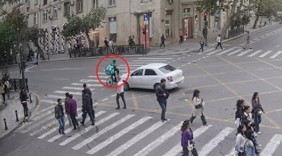 Paytaxtda motosiklet və skuterlərin törətdiyi qəzalar &ndash; ANBAAN VİDEO