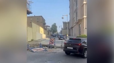 Yasamalda qəzalı yol tıxac yaradır &ndash; VİDEO