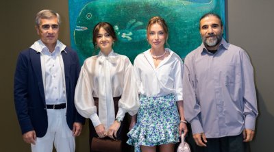 Alyona Əliyeva rəssam Anar Hüseynzadənin fərdi sərgisinin açılış mərasimində iştirak edib - FOTO