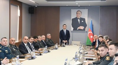 XİN-də hərbi kurs iştirakçıları ilə görüş keçirildi - FOTO
