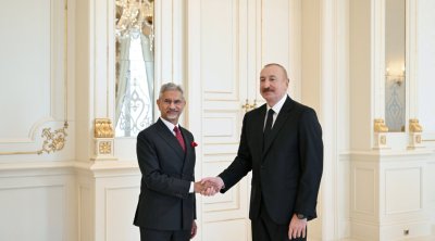 Hindistanın XİN rəhbəri İlham Əliyevin qəbulunda – VİDEO