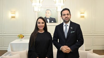 Leyla Əliyeva Müsəlman Ağsaqqalları Şurasının Baş katibi ilə görüşdü – FOTO