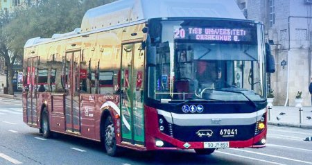 Bakıda yeni marşrut avtobusları sərnişinlərin istifadəsinə verildi - FOTO