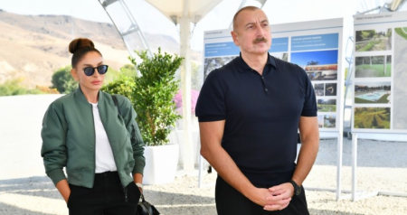 Prezident və xanımı Ağdərəyə GETDİLƏR