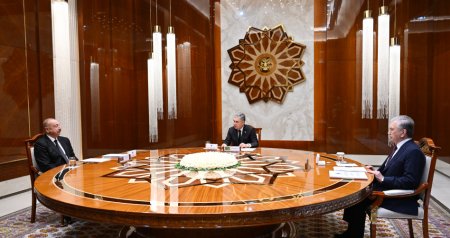 Azərbaycan, Türkmənistan və Özbəkistan arasında yüksəksəviyyəli görüş keçirildi - FOTO/VİDEO