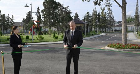 İlham Əliyev Azərbaycan Yazıçılar Birliyinin Yaradıcılıq Evinin açılışında – FOTO/VİDEO