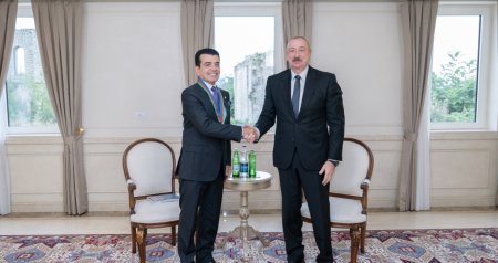 Prezident ICESCO-nun Baş direktorunu "Dostluq" ordeni ilə TƏLTİF ETDİ - FOTO