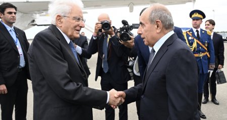 İtaliya Prezidenti Azərbaycana GƏLDİ - FOTO