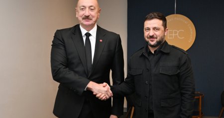 İlham Əliyev Zelenski ilə GÖRÜŞDÜ - FOTO