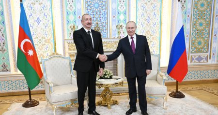 SON DƏQİQƏ: İlham Əliyev Düşənbədə Putinlə təkbətək görüş keçirir - FOTO/VİDEO