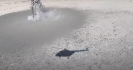 Bakıda vulkan püskürən əraziyə HELİKOPTER cəlb olundu – ANBAAN VİDEO
