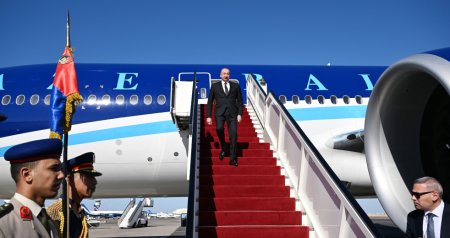 İlham Əliyev Misirə getdi - FOTO