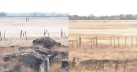 Bir top atəşi ilə ermənilərin viran qalan postundan GÖRÜNTÜLƏR