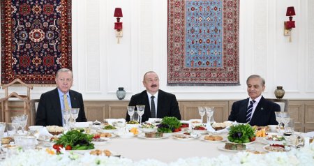 Azərbaycan, Türkiyə və Pakistan liderləri birgə nahar edib - FOTO
