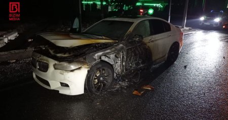 Göygöldə "BMW" alışıb yandı – FOTO/VİDEO