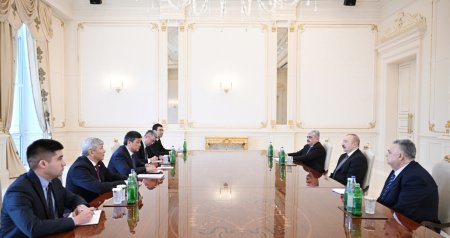 İlham Əliyev Qırğızıstan nümayəndə heyətini qəbul etdi - FOTO