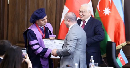 Emin Əmrullayevə Gürcüstan Texniki Universitetinin fəxri doktoru adı verildi - FOTO