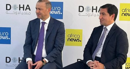 Hikmət Hacıyev və Qriqoryan "Euronews"a birlikdə müsahibə verdilər - FOTO