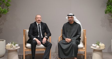 İlham Əliyev Əbu-Dabidə BƏƏ Prezidenti ilə görüşdü &ndash; FOTO