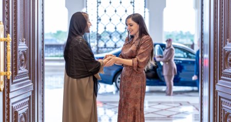 Leyla Əliyeva Maskatda Omanın birinci xanımı ilə görüşüb - FOTO