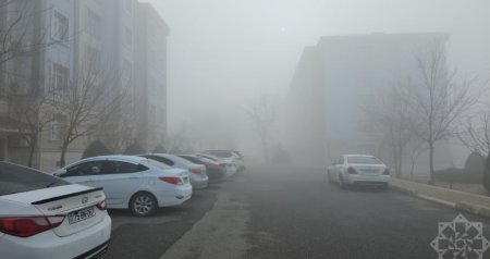 Qatı duman bu yollarda hərəkəti çətinləşdirdi - FOTO
